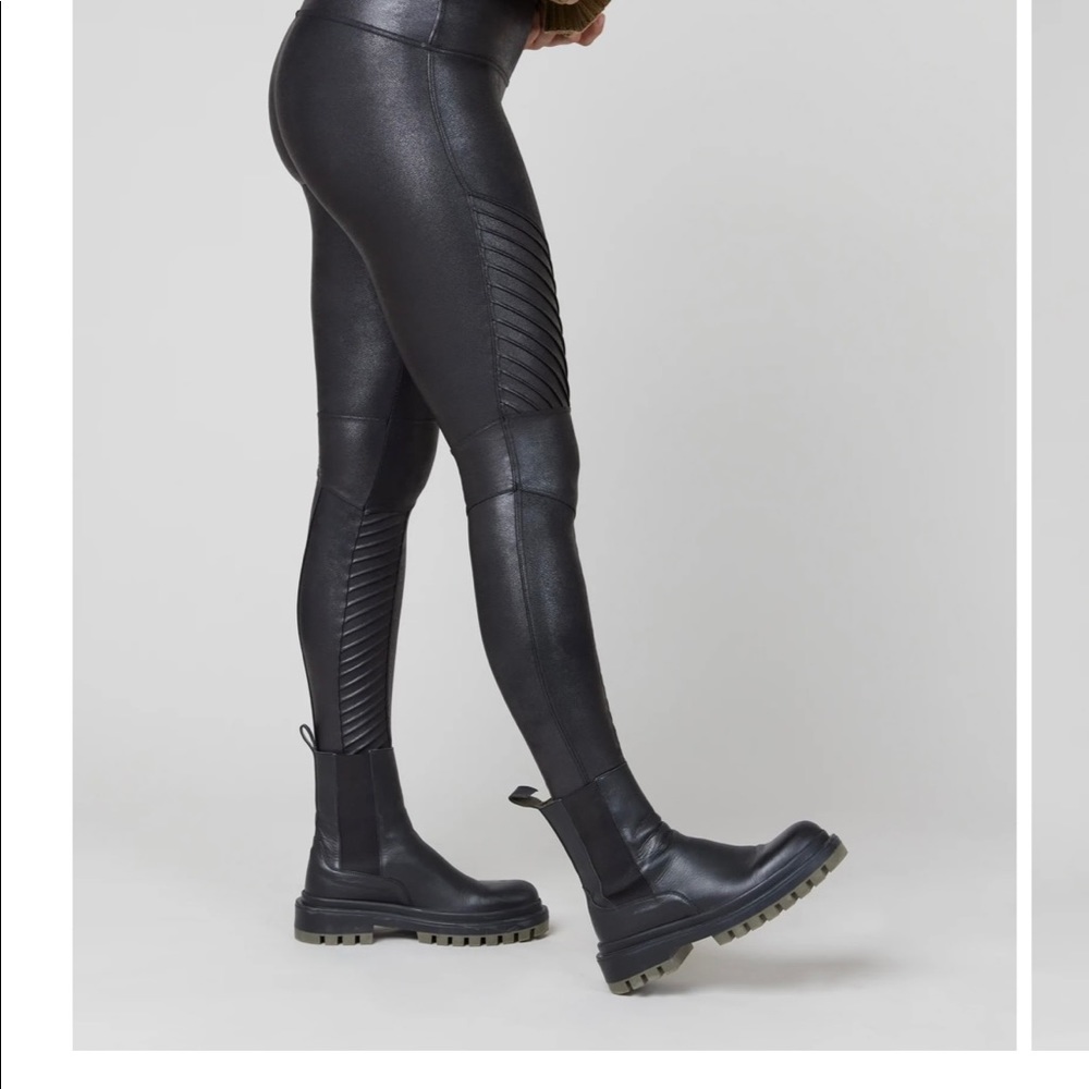Spanx faux leather Moto leggings